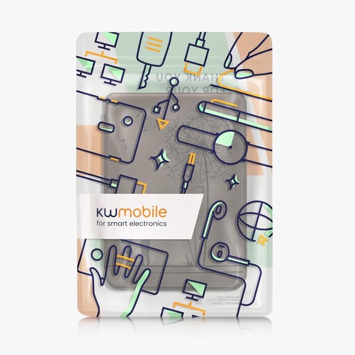 Чохол kwmobile для Kobo Clara BW/Clara Colour/Tolino Shine (5)/Shine Color - чохол з штучної шкіри (Pusteblume Love Grey)