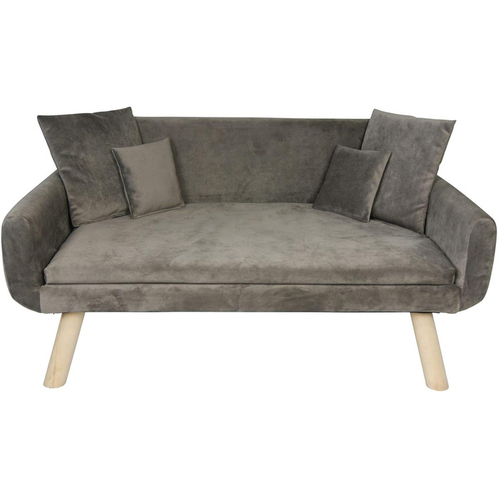 Крісло-лежанка для собак та котів Retro-Tiersofa Velvet з подушкою, розмір 2, бежевий