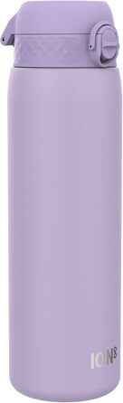 Ion8 Vacuum Insulated Stainless Steel Water Bottle, 1 Liter, 920 ml, Leak-Proof, One-Handed Opening, Secure Locking Mechanism, Dishwasher Safe, Carrying Handle, Durable, Ideal for Sports and Yoga (OneTouch 2.0, Light Purple)