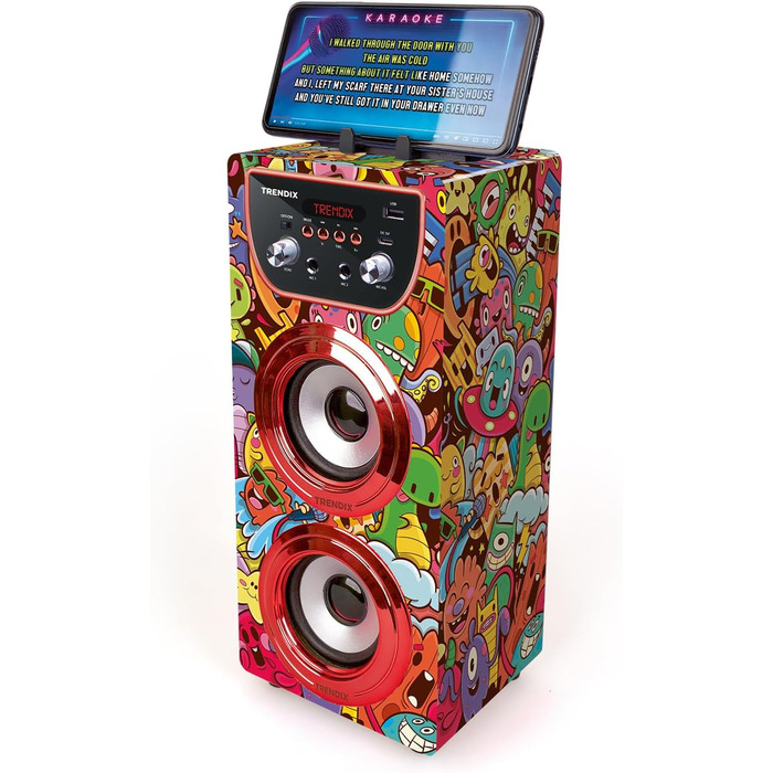 Караоке машина дитяча Trendix Rosa з 2 мікрофонами, FM-радіо, USB, Bluetooth, SD-карти. Музична коробка з мікрофоном - подарунок для дітей (Monster Club)