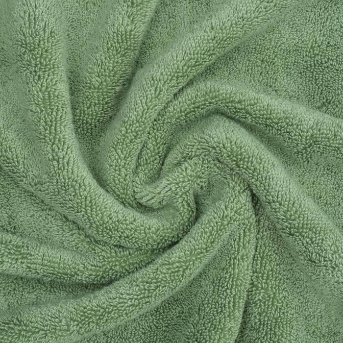 Набір рушників American Soft Linen Premium з турецької бавовни, готельна серія, 6 предметів (4 рушники для рук), шалфейний зелений