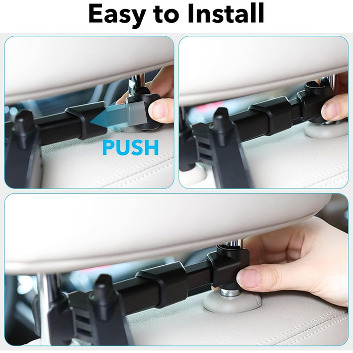 Тримач для планшета в авто, регульований, для iPad/iPhone/Samsung Galaxy/Kindle Fire/Nintendo Switch, 4.4-11 дюймів, Чорний/Червоний