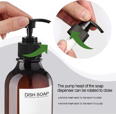 RISAKOGO Soap Dispenser Wall Mount No Drilling, 3-Piece Set 500ml Soap Dispenser Wall Brown Shampoo Dispenser Shower Dish Soap Dispenser Shampoo Dispenser for Kitchen Bathroom