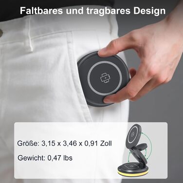 Універсальна зарядна станція 3 в 1 для Apple Watch, iPhone та AirPods з адаптером EU 30W