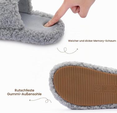 Жіночі м'які капці RockDove з ефектом пам'яті (Memory Foam), світло-сірі, розмір 38/39 EU