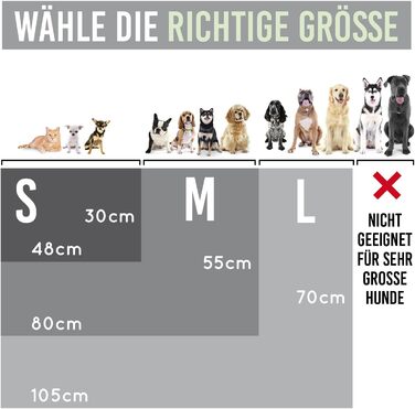 KaraLuna Dog Mat 80 x 55 cm for home & on the go | Washable | 3 sizes available | Dog blanket, dog cushion, padded dog blanket, fluffy (Grey)
