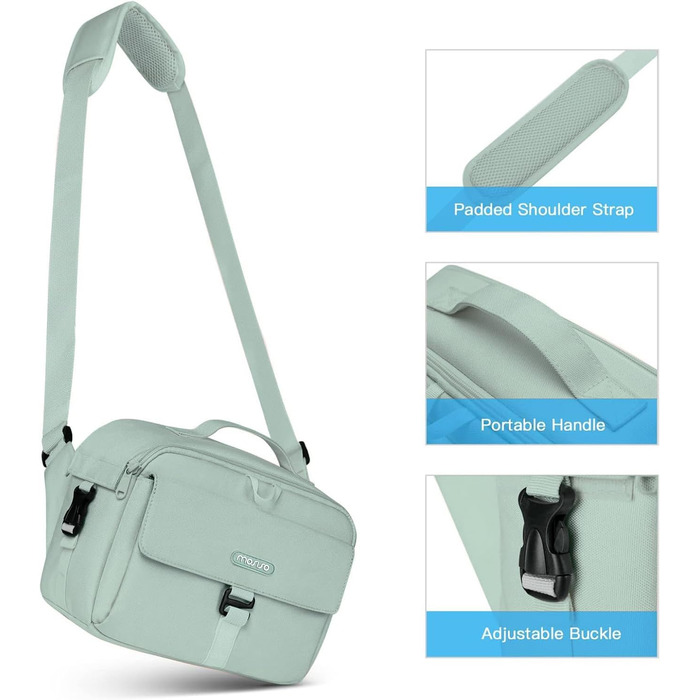 MOSISO Сумка на плічо для камери, Crossbody, DSLR/SLR/Беззеркальна, з підкладкою, для Canon/Nikon/Sony, зелена