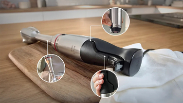 Занурювальний блендер Bosch MSM6M831, 1200 Вт, сріблястий