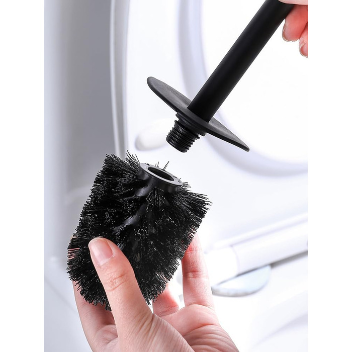 Набір для чищення унітазу з нержавіючої сталі, підлоговий, для ванної кімнати (білий)