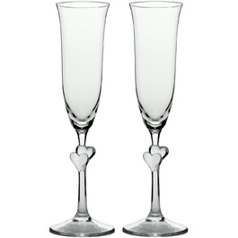 Champagnerські келихи Stölzle Lausitz L'Amour, 2 шт, 175 мл – Ідеальні для шампанського, секти та просекко – Зроблені з кришталевого скла без свинцю, стійкі до пошкоджень, придатні для миття в посудомийній машині