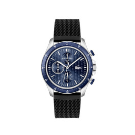 Годинник чоловічий Lacoste Neo Heritage Chronograph Quartz (чорний) з браслетом з нержавіючої сталі або силікону