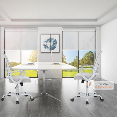 Ергономічне крісло Sweetcrispy для офісу та дому, з регулюванням висоти та підтримкою попереку, з підлокітниками (сірий)