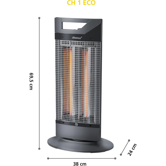 Електричний обігрівач Steba Carbon CH 1 ECO - енергозберігаючий та ефективний, 393100