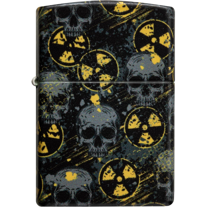 Бензинова запальничка Zippo Nuclear Skulls 540, кольорова, вітростійка, багаторазова, подарункова коробка, оригінал США