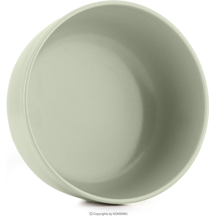 Набір посуду Konsimo VICTO для 6 осіб: 18-ти частинний сервіз з тарілок з кераміки, зелений матовий