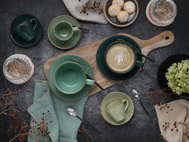 Набір посуду CreaTable Serie Nature Collection 8 предметів для 4 осіб, капучіно, кераміка, для мікрохвильовки та посудомийної машини