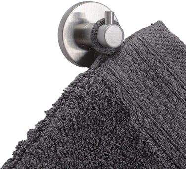 Tiger Boston Stainless Steel Toilet Paper Holder - Wall Mounted, Brushed Finish - Includes Small Boston Hook