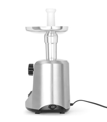 М'ясорубка електрична HENDI з насадками для ковбас, стейків та 3 трубочками для фаршу, 400 Вт, рожева