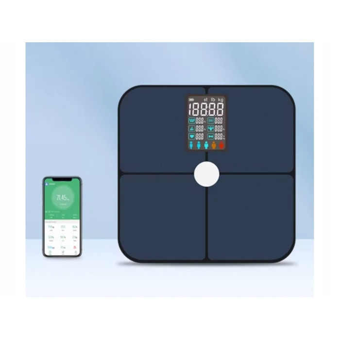 Розумні електронні ваги для ванної з Bluetooth, до 180 кг, аналіз складу тіла та BMI
