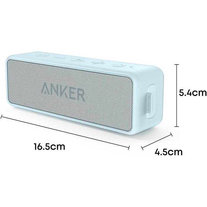 Портативна Bluetooth Колонка Soundcore Anker 2 з 12W Звуком, BassUp, IPX7 Водонепроникність, 24 Години Роботи, Бездротове З'єднання, Колонка для Дому, Відпочинку та Подорожей