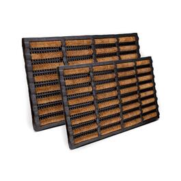 Килимок вхідний Entrando з кокоса та гуми, водостійкий килимок для дому та саду, антиковзаючий грібний килим для вулиці, коричневий/чорний, 45x75 см