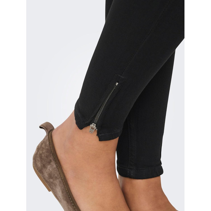 Жіночі джинси Only Kendell Skinny Fit, чорні, середньої посадки, укорочені (L/30L)