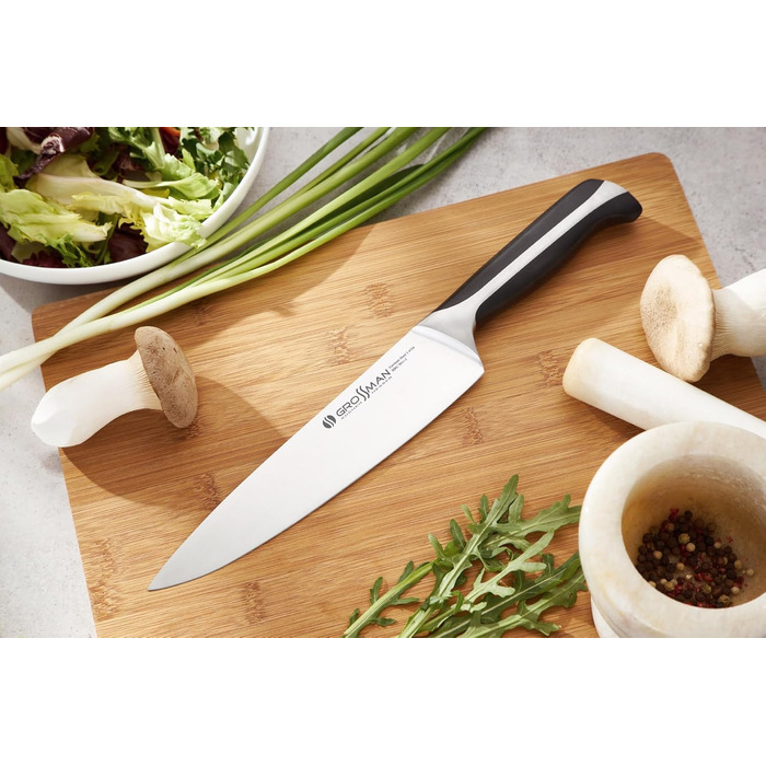 Ніж кухарський Grossman 002SH, 33 см, з нержавіючої сталі, ергономічна ручка