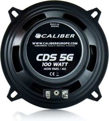 Автомобільні коаксіальні динаміки Caliber 100Вт, 2-канальні, 13 см, чорні, з решіткою та кріпленням