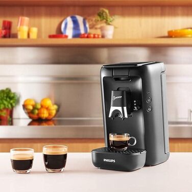 PHILIPS Senseo Maestro Coffee Pad Machine – Intense Plus Technology, Premium Espresso Quality, Eco-Friendly Design, 1.2L Water Tank, Memo Function, Descaling Indicator (CSA260/60) Black