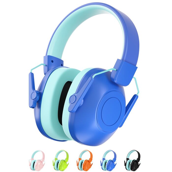 Навушники для захисту від шуму для дітей, придатні для дітей з аутизмом, пасивний захист вух для учнів початкової школи, регульовані навушники для концертів (блакитні)