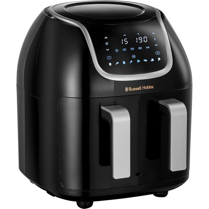 Фритюрниця електрична Russell Hobbs подвійна 8.5л з технологією Rapid Air Fryer, 8 програм, сенсорний екран, кошики 4.25л, посудомийна безпека 27290-56S