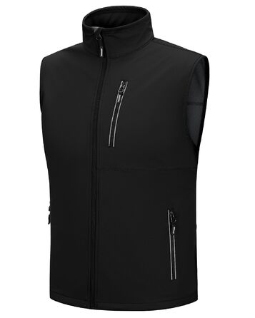 Чоловіча софтшеллова жилетка Outdoor Ventures для активного відпочинку: велосипедна, водонепроникна, вітронепроникна, чорна
