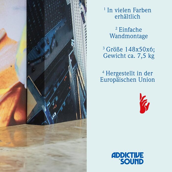 Акустична панель Addictive Sound Nature_3: звукопоглинаюча панель з графічним принтом для стін (148x50x6 см)