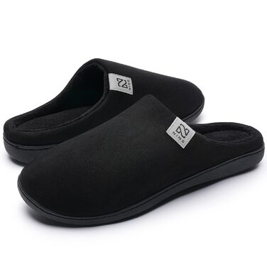 Тапочки домашні жіночі та чоловічі WateLves з memory foam, бавовна, чорні, для дому та вулиці, 44/45 EU