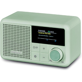 MEDION S66822 Портативне міні радіо DAB+ з Bluetooth, акумулятор до 6,5 годин, зелений колір