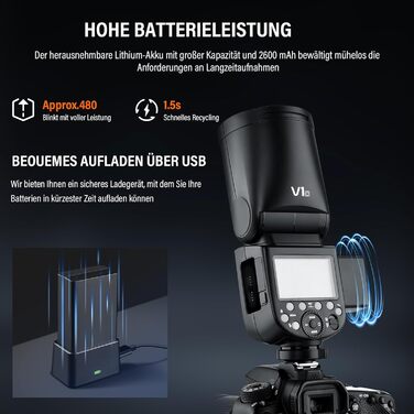 Спалах Godox V1O: Потужний, Швидкий, для Olympus та Panasonic