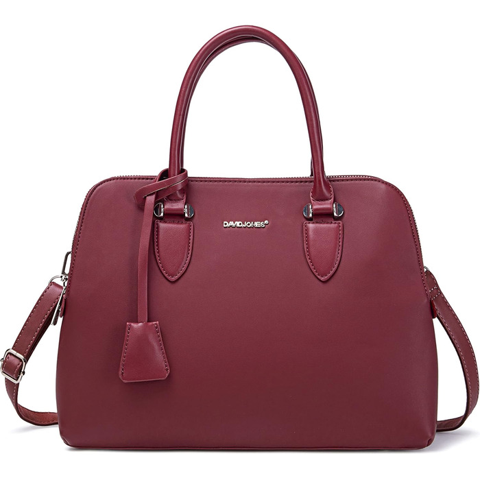 Сумка жіноча David Jones елегантна Tote Bag (шопер) з PU шкіри, бордова. Сумка через плече, багато відділень, для роботи та повсякдення