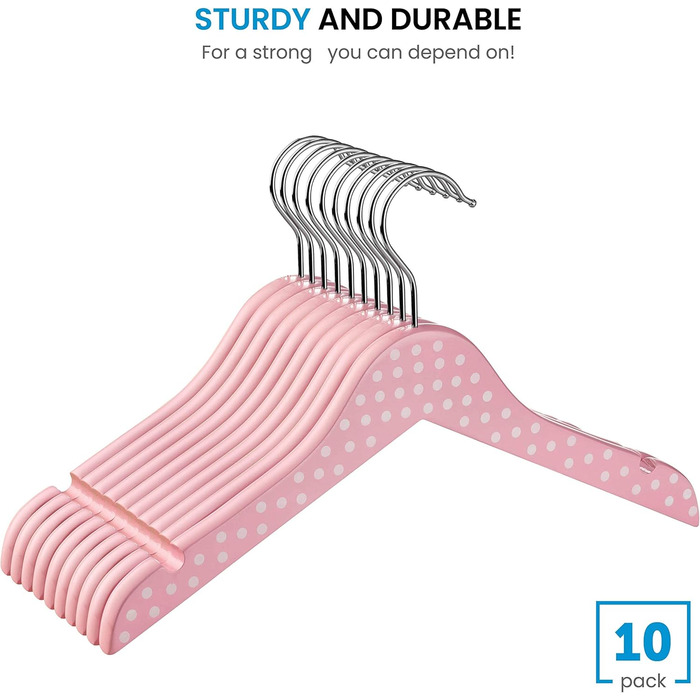 Дерев'яні вішалки для дитячого одягу ZOBER (10 шт.)