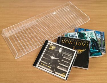 Прозорий акриловий стійка для зберігання CD Record-Happy, компактна, на 25 стандартних коробок