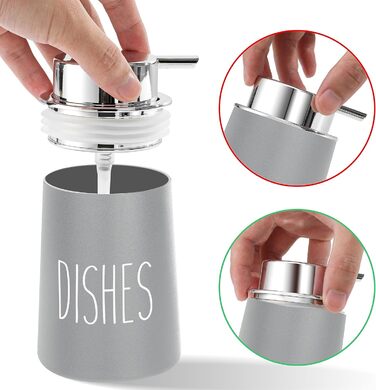 Набір аксесуарів для ванної кімнати FEILANDUO (4 шт.), сірий: мильниця, дозатор мила, тримач для зубних щіток