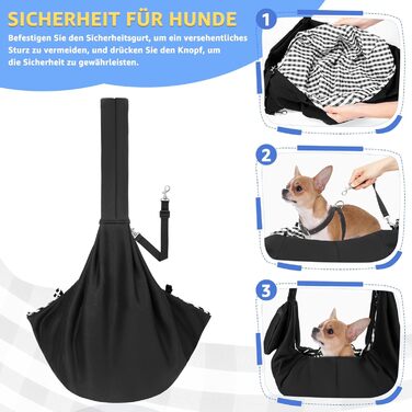 Сумка-переноска для собак SlowTon, чорна, M (2,7-5,4 кг)