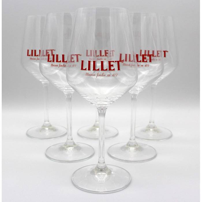 Набір келихів Lillet 6 шт. – скляні бокали для коктейлів, оригінал