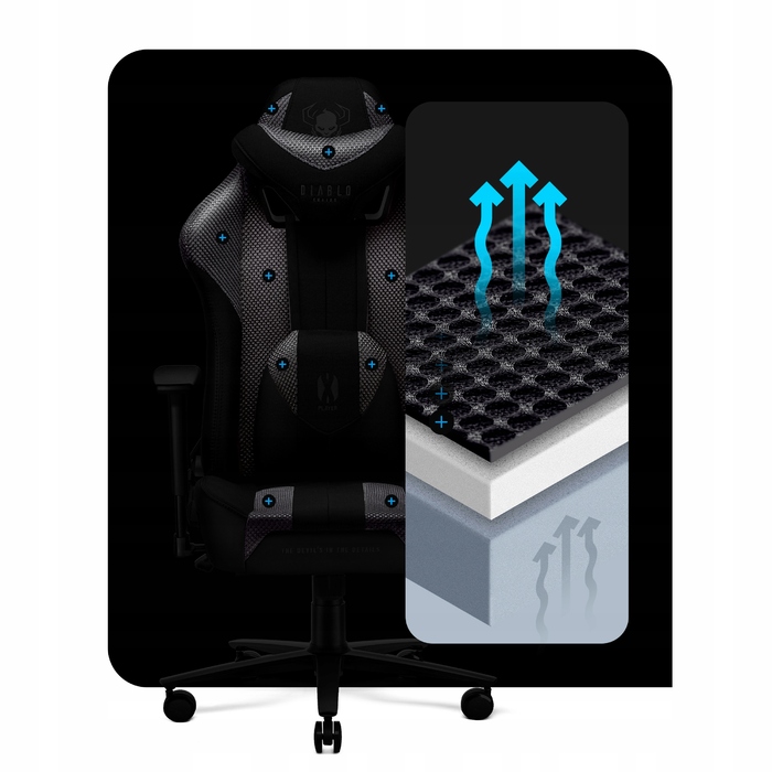 Ігрове крісло Diablo Chairs X-Player 2.0, чорне