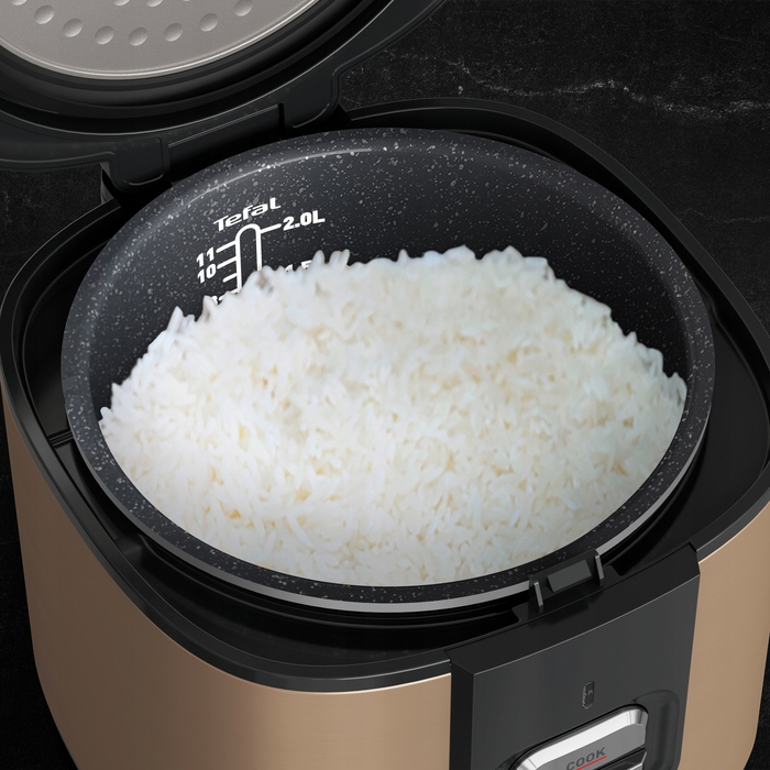 Мультипільча-рисоварка Tefal Coppertinto, електричний казан 700 Вт, 2 л, RK364G