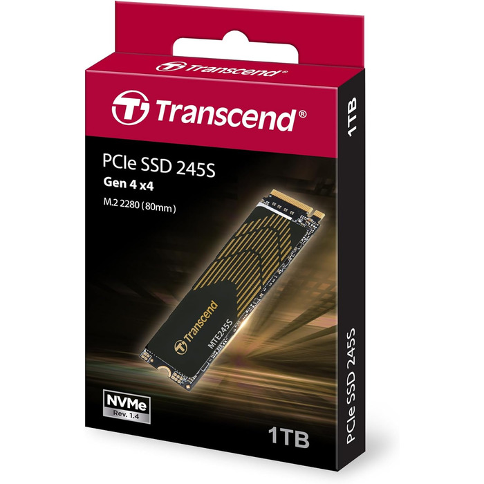 SSD Transcend 1TB M.2 2280 PCIe Gen4 x4 NVMe - T1TMTE245S-E, високопродуктивний накопичувач