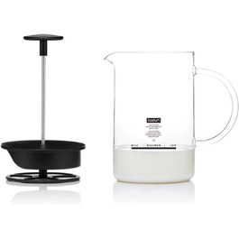 Bodum Latteo - спінювач молока з ручкою з скла, чорний, 18см, 15.6см, 10см