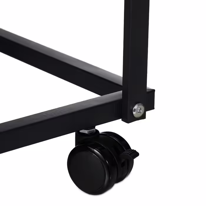 Relaxdays Black Flower Stand with Wheels