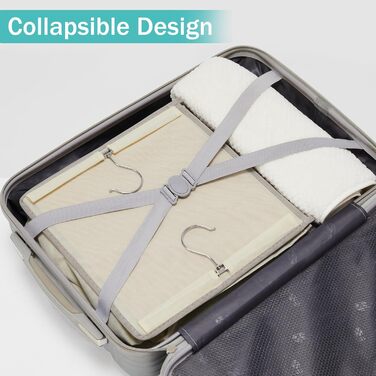 Органайзер для шафи Youdenova з 6 відділеннями: міцна підвісна система зберігання з MDF та бамбуковими опорами, бежевий