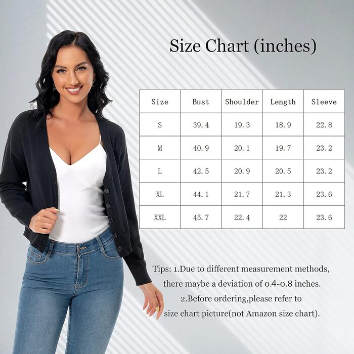 Чорний кардиган з довгим рукавом для жінок Satuun, V-подібний виріз, на ґудзиках, болеро, розмір XXL