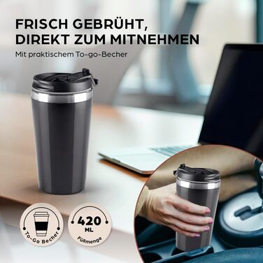 Еспресо-машина Barista Siebträger Slim: нержавіюча сталь, 20-барна помпу, термоблок, об'єм 800 мл, підігрівач чашок, чорно-срібна